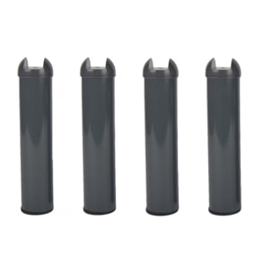 Pied de sommier 22 cm gris - lot de 4 - EASY
