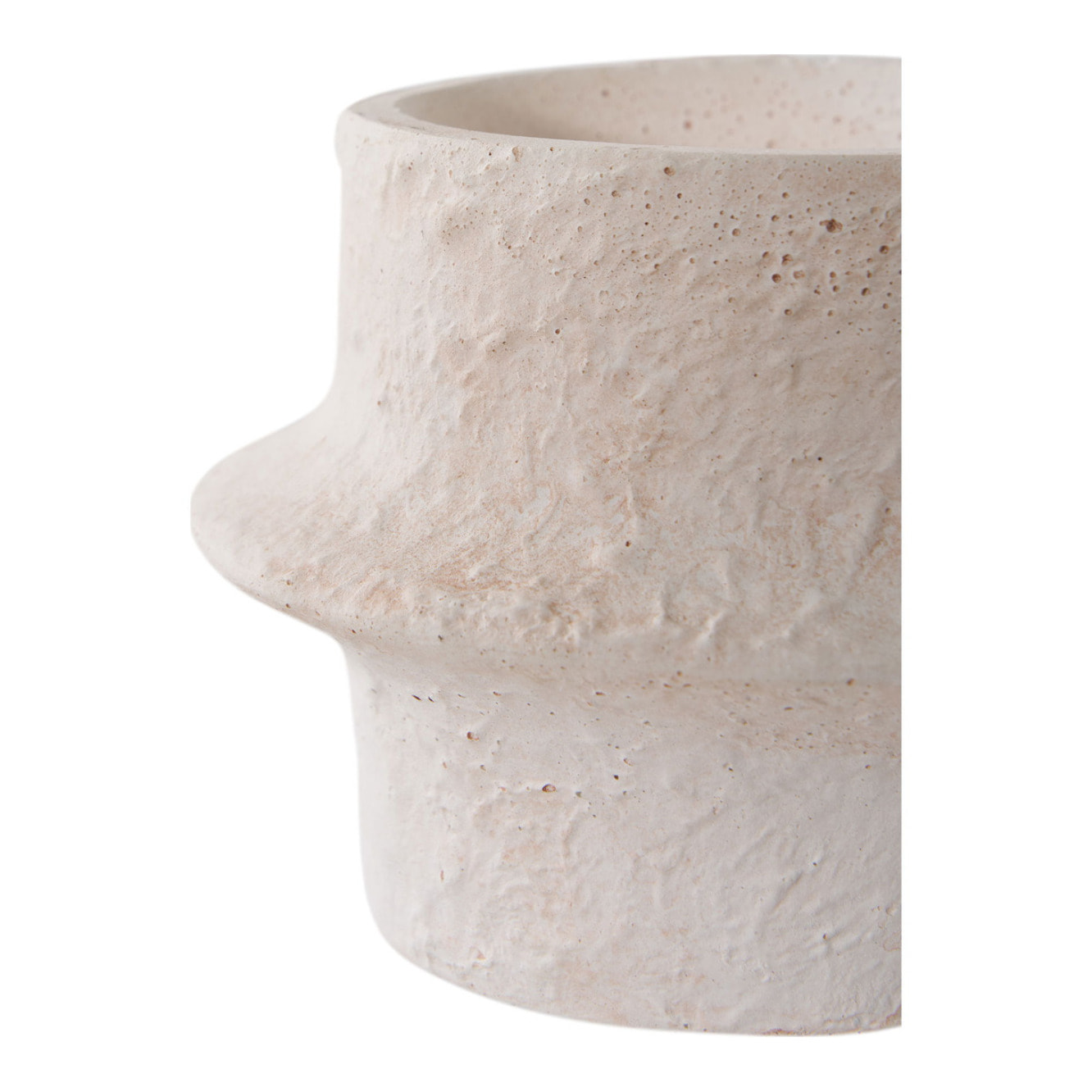Set 2 portacandele in cemento bianco Vikasa Home
