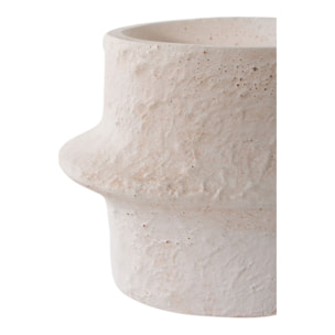 Set 2 portacandele in cemento bianco Vikasa Home