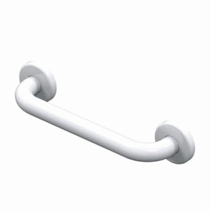 Barre d'appui inox 450 mm AKW recouvert d'époxy blanc - 01241WH-LS
