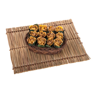 Stuoia Sottopiatto In Rattan. Misure 40 X 30 Cm - Pezzi 6 - 30X40X1cm - Colore: Altro - Bianchi Dino - Cesteria