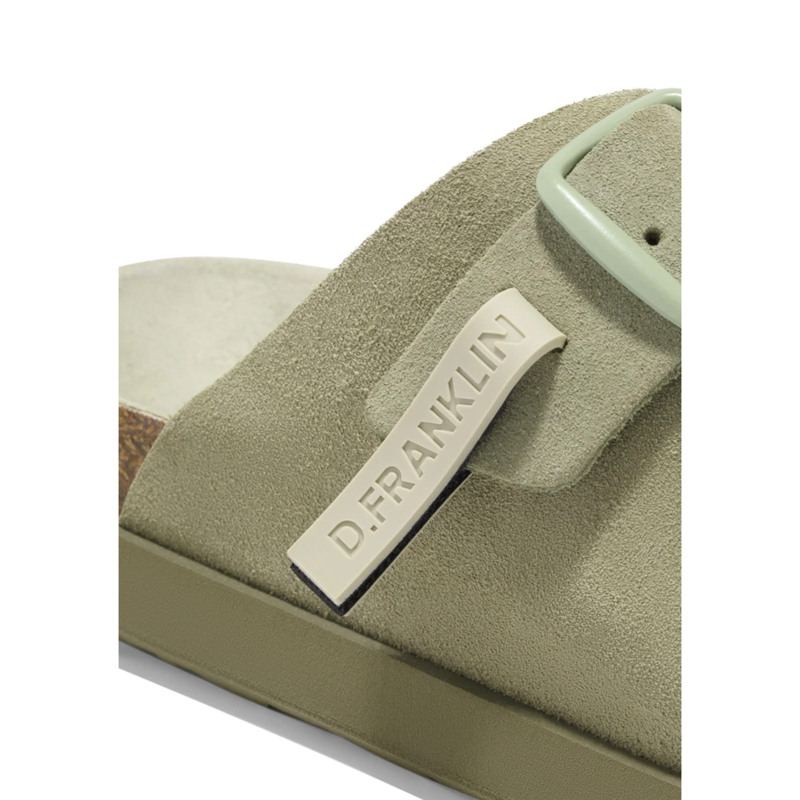 Sandalias Vibe Mujer Cierre Hebilla Color Caqui