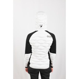 Giacca isolante ibrida ECOActive con cappuccio da donna, marchio ECOON - Bianco / Nero