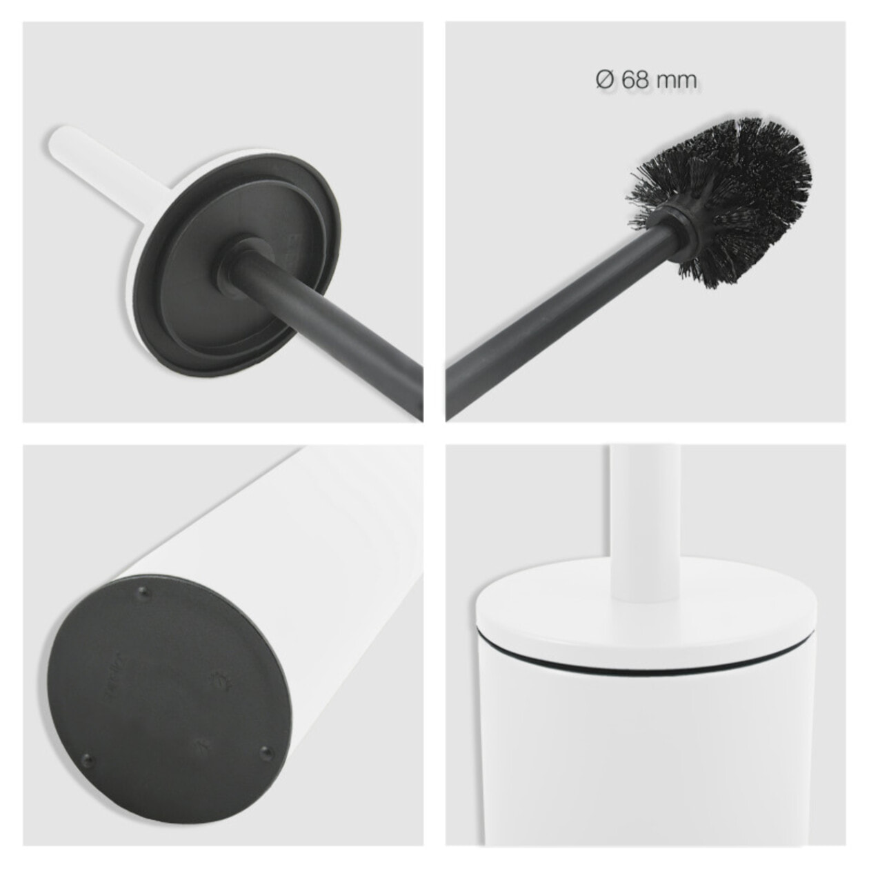 Brosse wc avec support Acier AKIRA Blanc mat Spirella