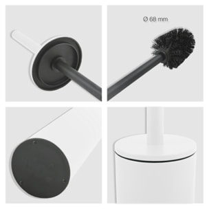 Brosse wc avec support Acier AKIRA Blanc mat Spirella
