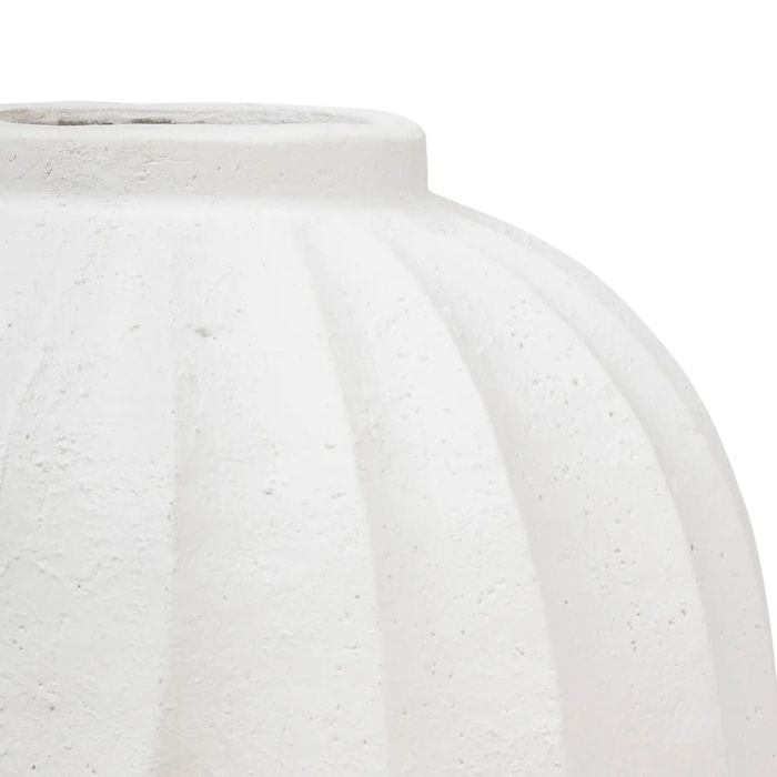 Vase boule "Amia" céramique blanc H44,5cm