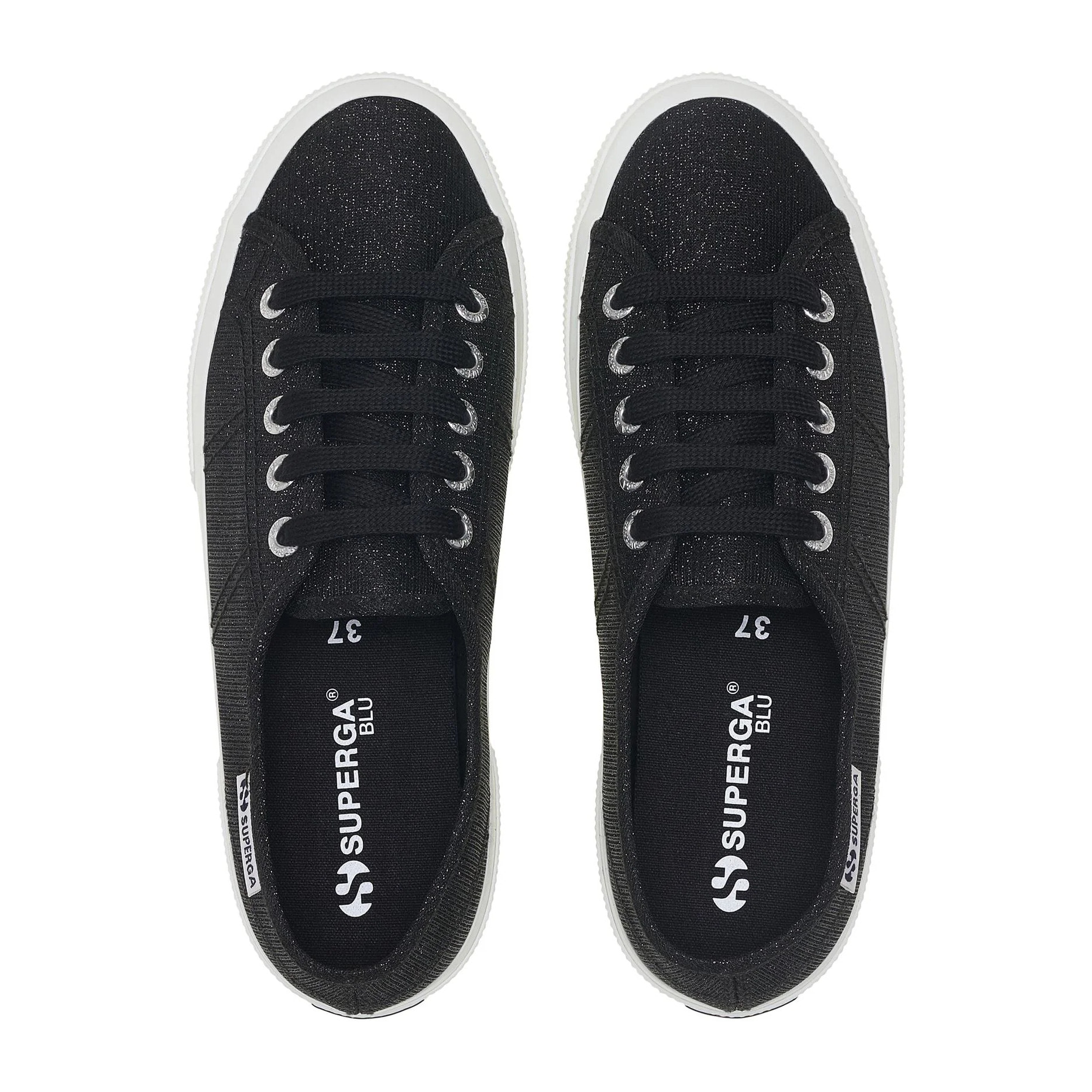 Superga - Zapatillas Mujer Negro - 3750 Jersey Lame Leggera