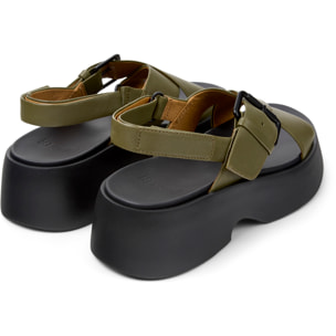 Sandalias - CAMPER Tasha - Verde - Cuero liso