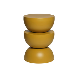 Table d'appoint. bout de canapé. table de chevet en métal. moutarde. Coumba. Ø32 x H 46.5cm