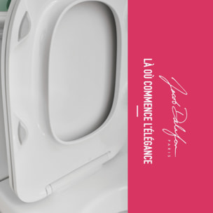 Cuvette WC suspendu sans bride Modern Life avec abattant frein de chute et déclipsable