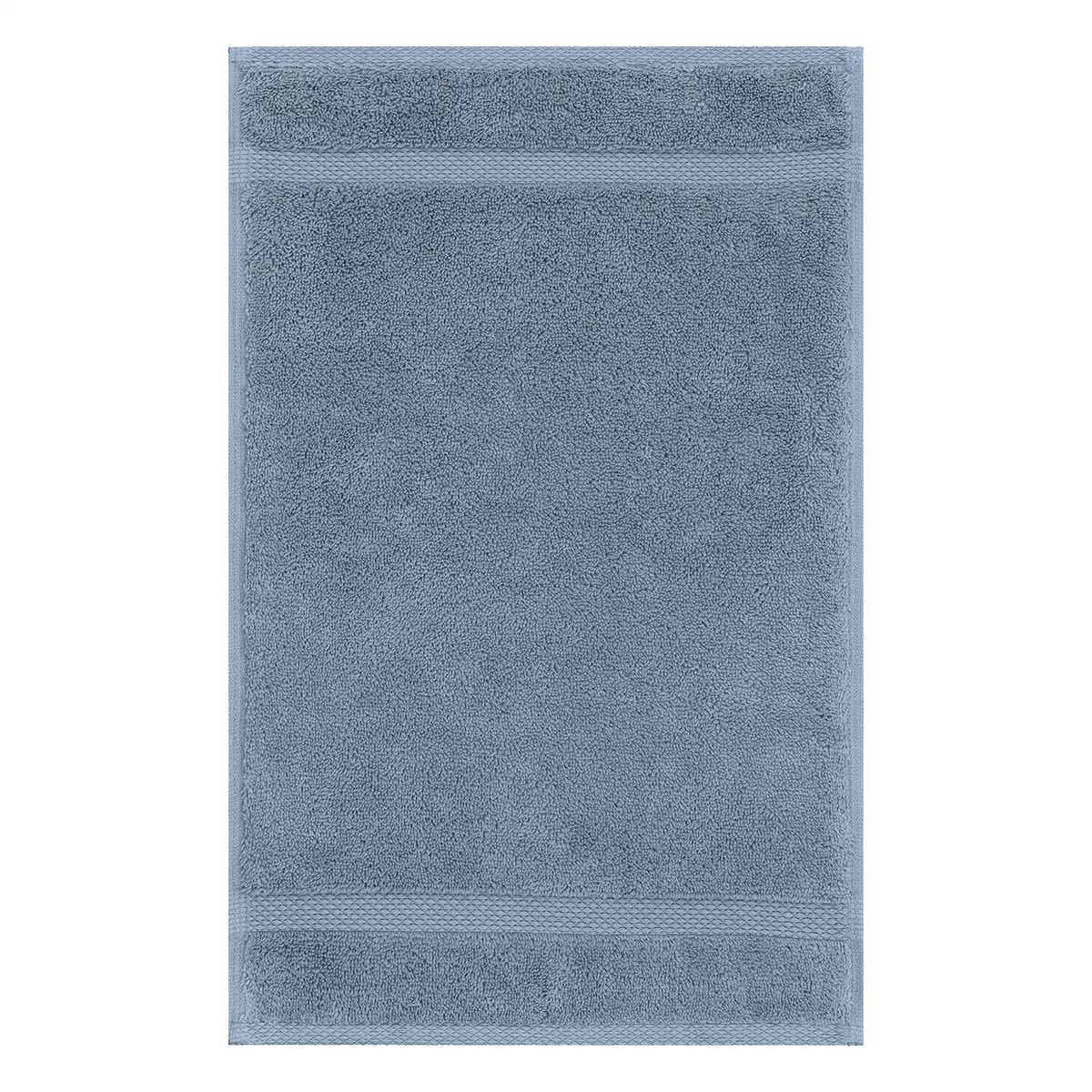 Serviette invites pur coton 550 g/m² uni bleu Elea bleu ardoise