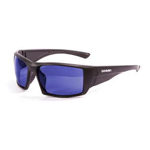 Gafas de deportes acuáticos OCEAN ARUBA - Negro mate / Revo azul