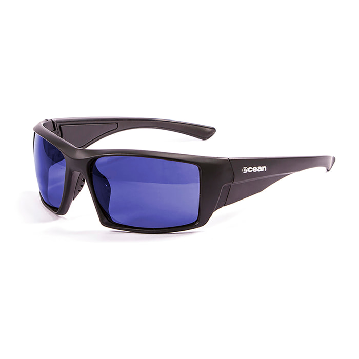 Gafas de deportes acuáticos OCEAN ARUBA - Negro mate / Revo azul