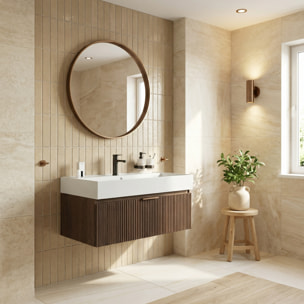 Lavabo à poser et à suspendre 80,5x46,5 cm blanc 1 trou pour robinet SAT Infinitio (SATINF8046)