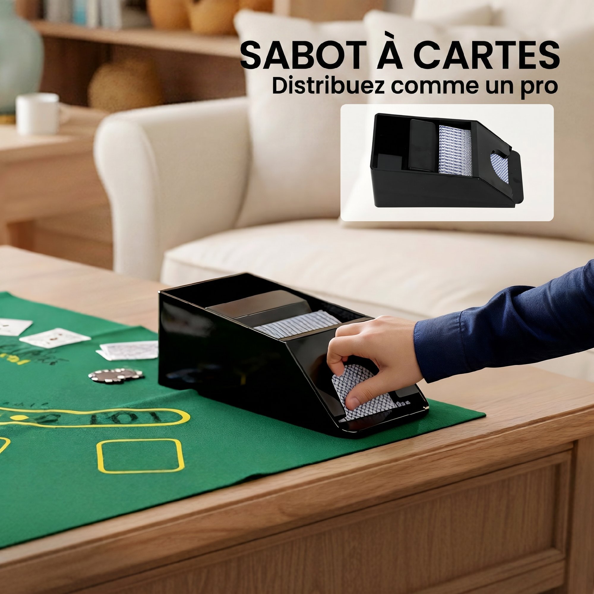 Mallette pro de poker 300 jetons 2 jeux cartes 5 dés 3 boutons sabot mélangeur tapis