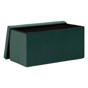 Pouf pliant double "Tess" 76x38cm vert cèdre