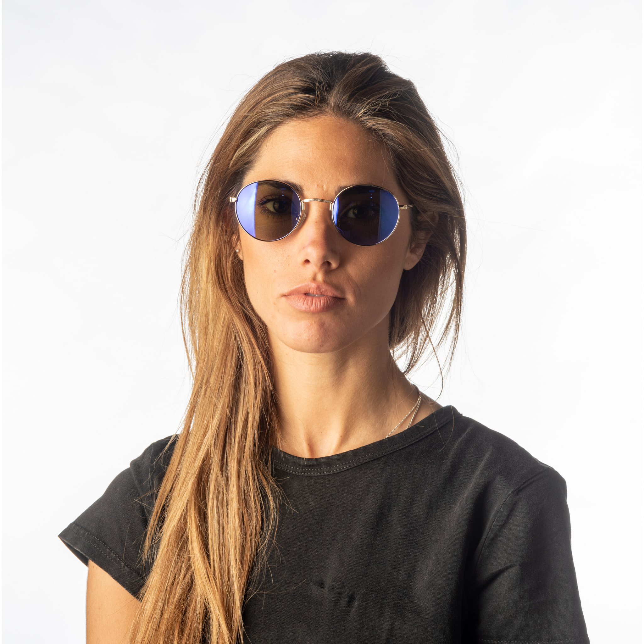 Gafas de sol OCEAN TOKYO - Oro brillante / Revo azul