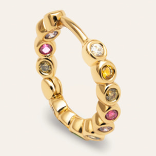 Pendiente Suelto Aro Orbit Baño Oro