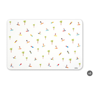 Set 6 tovagliette rettangolari Excelsa – Honolulu, Polipropilene Multicolore