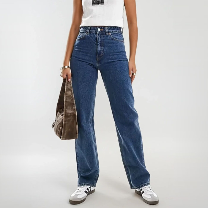 Monki - jeans - algodón - azul denim
