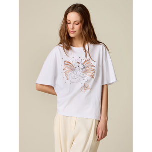 Oltre - Camiseta Winx con estampado y lentejuelas - Blanco