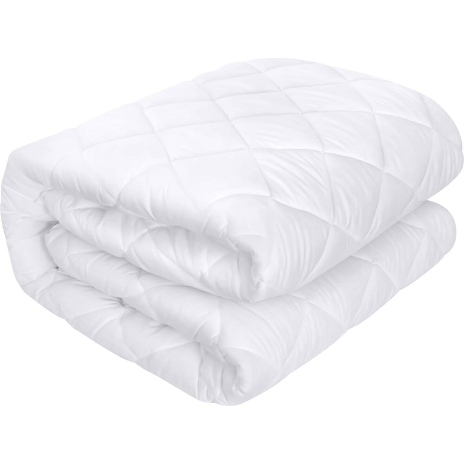 Protege Matelas 100% Polyester 205gsm Matelasse / Respirant Blanc