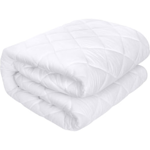 Protege Matelas 100% Polyester 205gsm Matelasse / Respirant Blanc