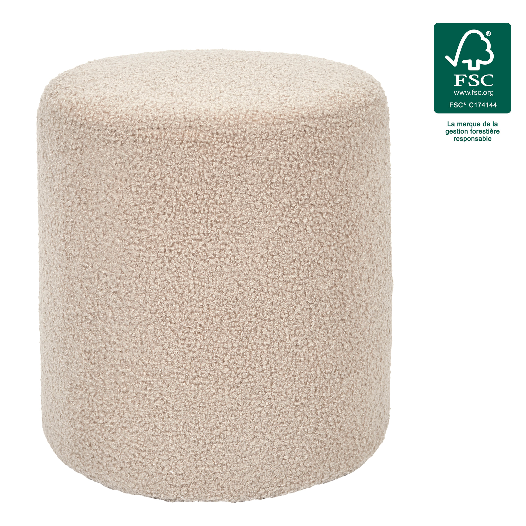 Pouf Bouclette Taupe