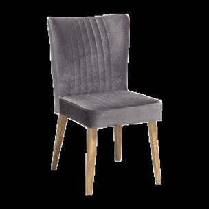 Lot de 2 chaises scandinave en velours - JAN