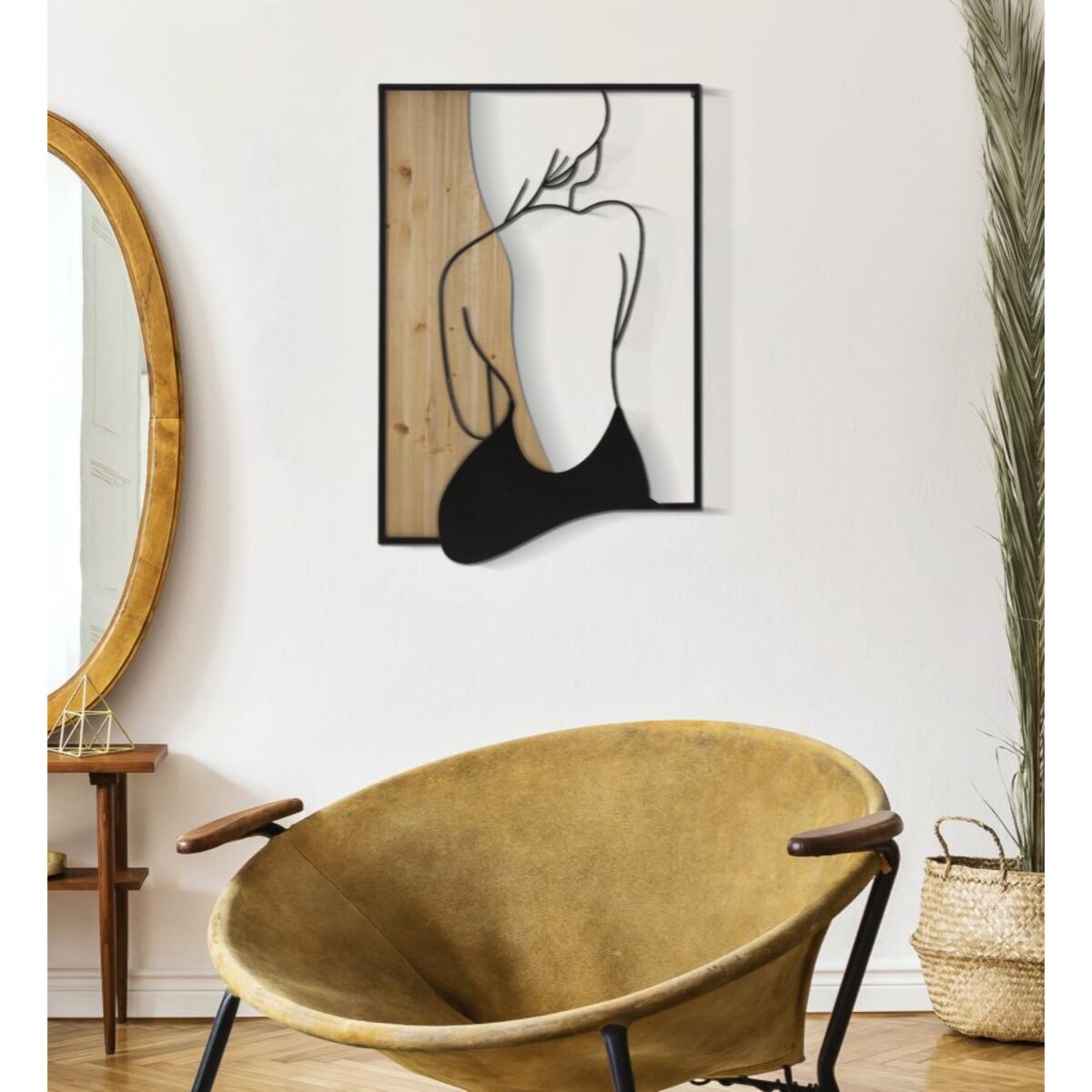 PANNELLO DA MURO BEAUTY FERRO E WOOD 60X2X90