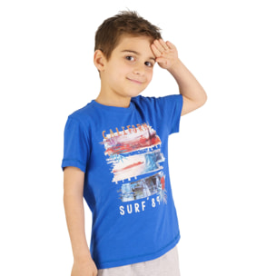 Camiseta de niño azul