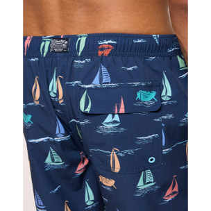 Bañador Estampado Azul Marino - Laumi