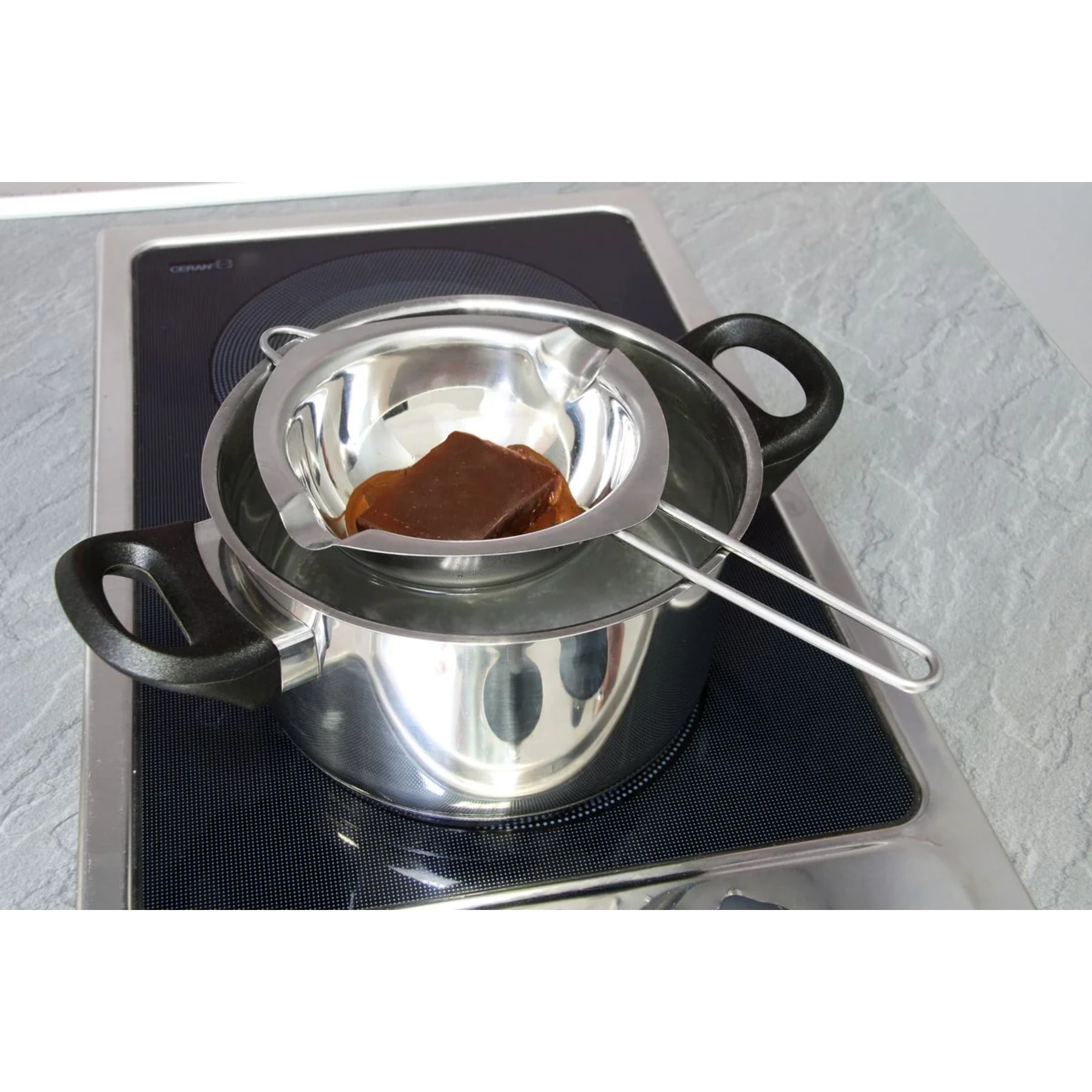 Ensemble de 2 Services à bain marie 26 cm pour chocolat Zenker