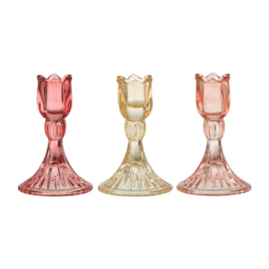 J-Line chandelier Tulipe Chaud - verre - mix - 3 pièces