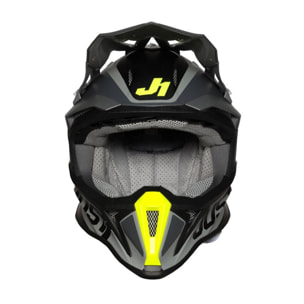 CASCO OFFROAD  J18 PULSAR FLUO YELLOW-GREY-BLACK - Matt  JUST1