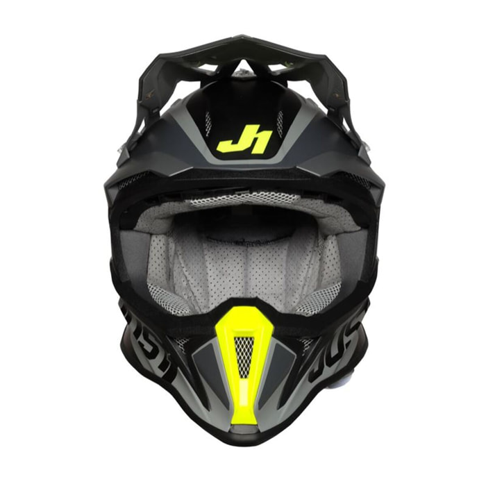 CASCO OFFROAD  J18 PULSAR FLUO YELLOW-GREY-BLACK - Matt  JUST1