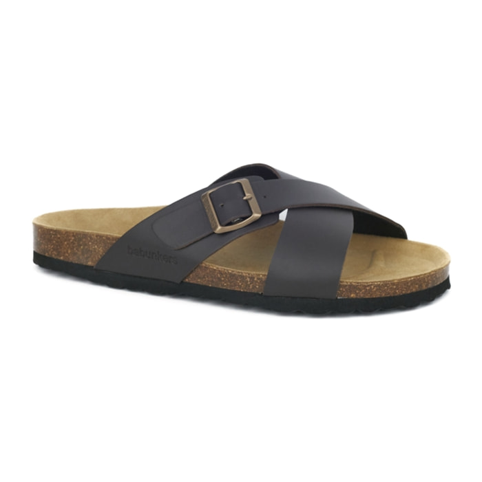 SANDALIA CÁDIZ BABUNKERS MARRON