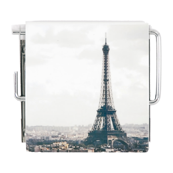 Portarrollos MSV "Paris" en acero inoxidable 13 x 15 x 11,5 cm