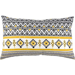 Coussin Esprit 'Ethnique' - Jaune