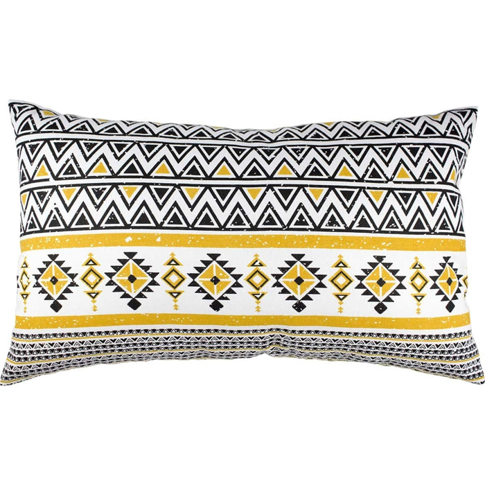 Coussin Esprit 'Ethnique' - Jaune