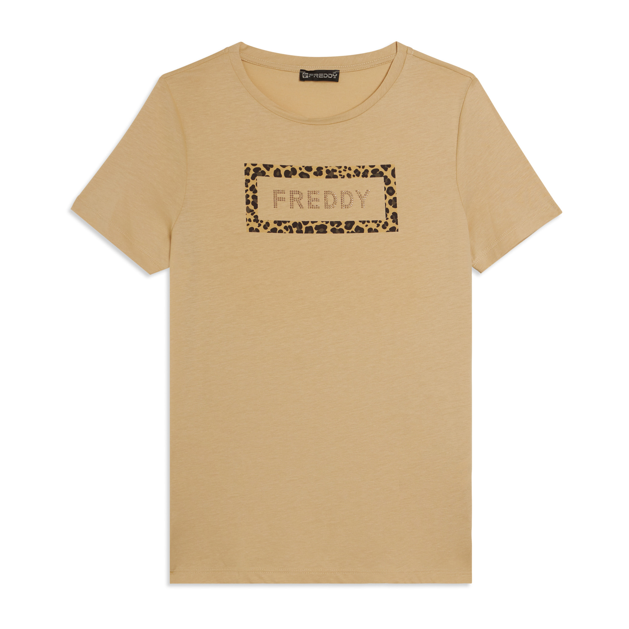 T-shirt Manica Corta con Grafica Animalier e Logo FREDDY