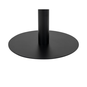 Valverde - table basse ronde - effet marbre - noir - 70 cm - Blanc / Noir