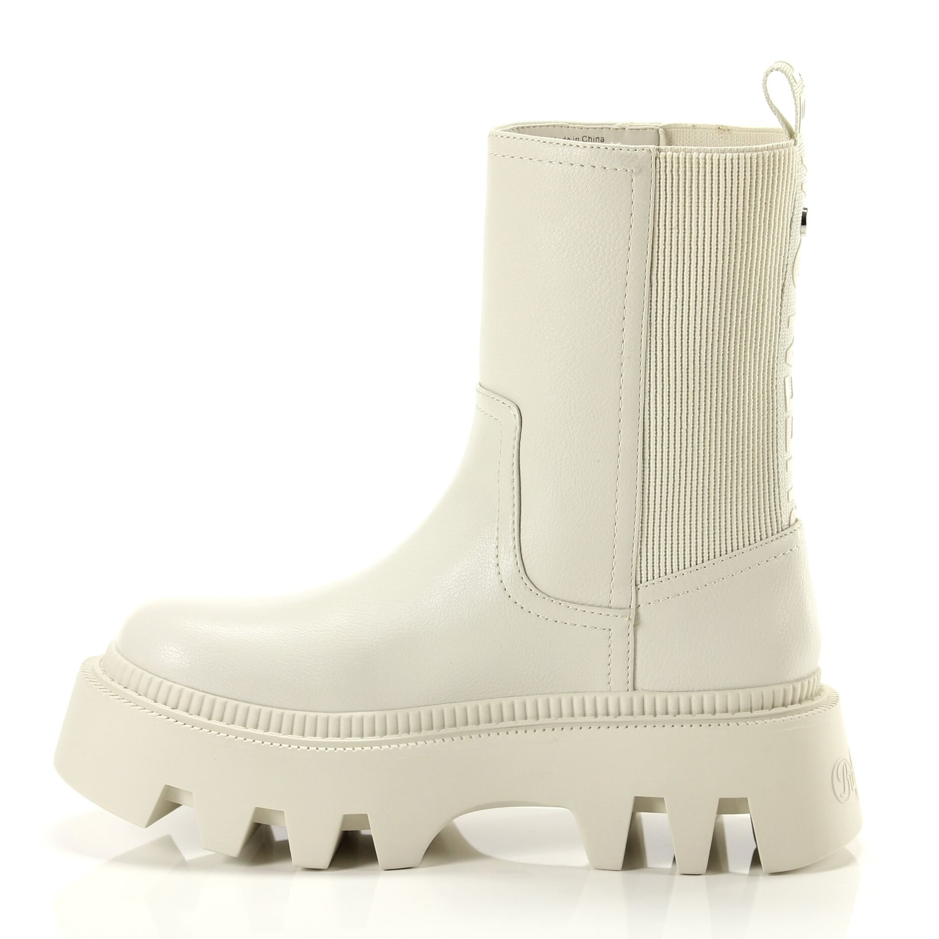 Boots Buffalo Flora Chelsea Hi Cream Bianco