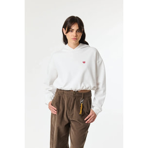 SUDADERA CON CAPUCHA MUJER HEART BLANCA