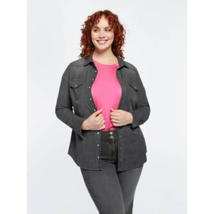 Fiorella Rubino - Camisa en denim gris - Gris