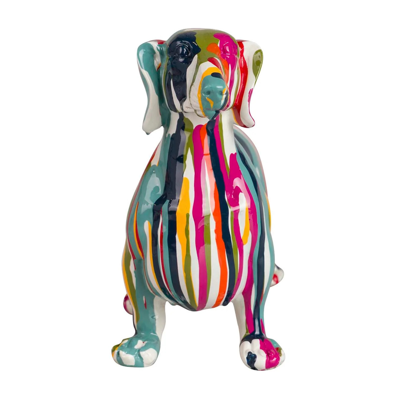 Figura Perro Teckel Resina 28x10x17 Cm