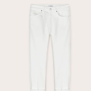 Motivi - Pantalones regular con doblez - Blanco