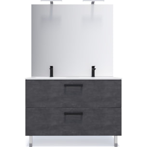 Meuble salle de bain double vasque 2 tiroirs - CHELSEA