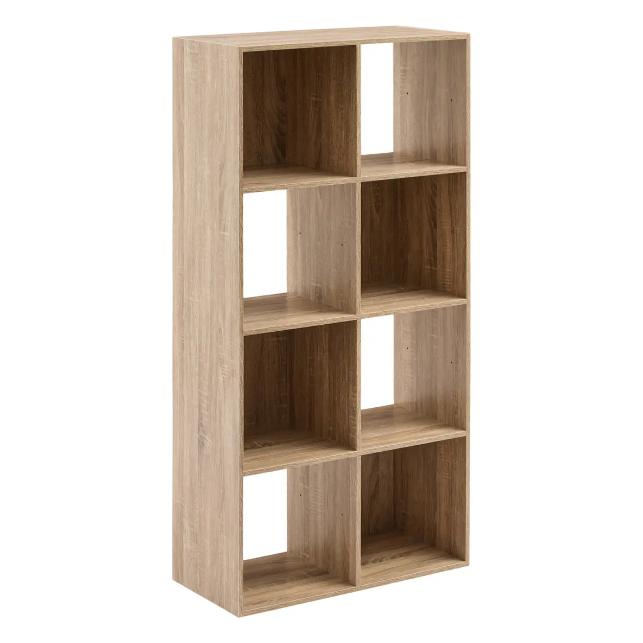 Étagère 8 cases "Mix N' Modul" effet chêne naturel