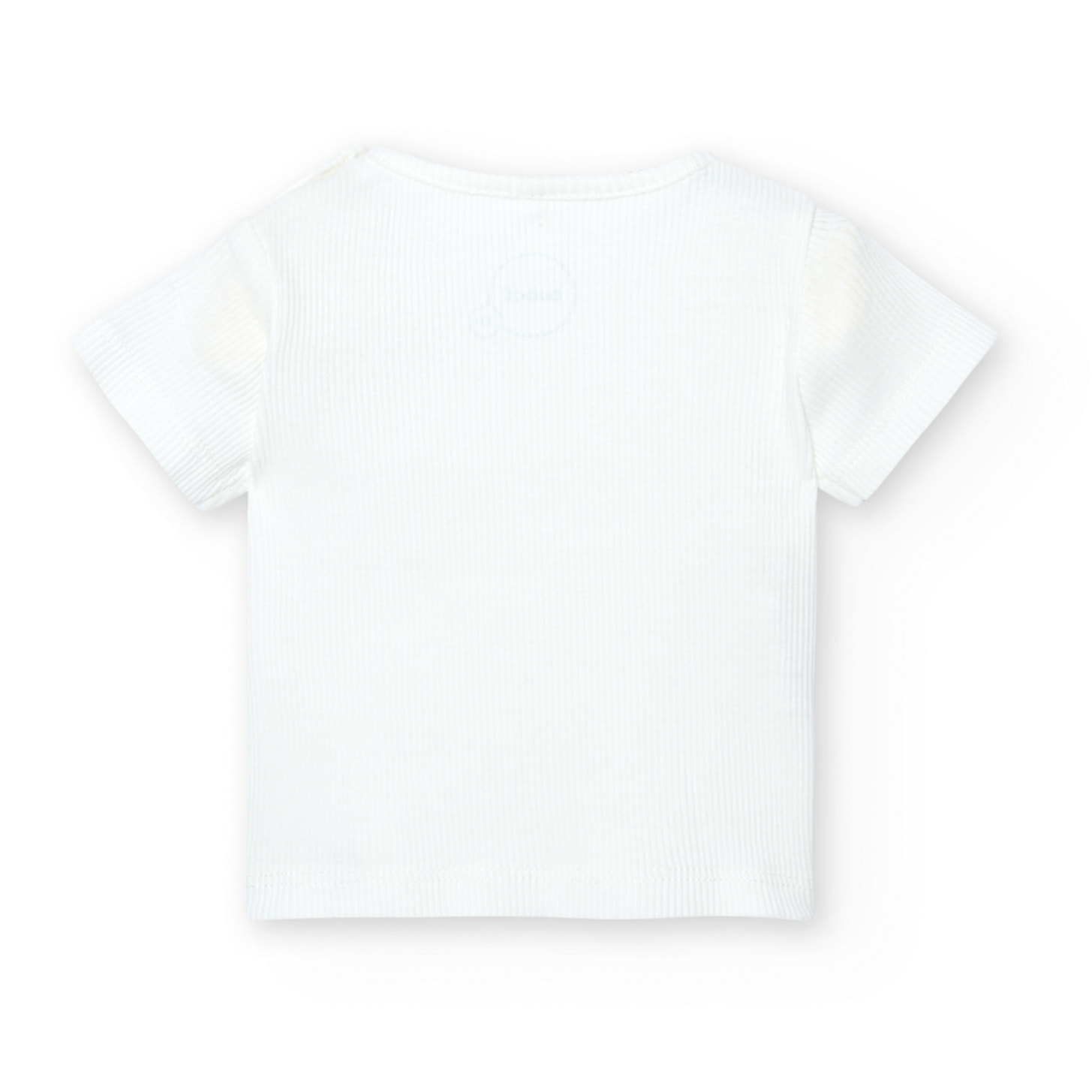 Camiseta de reciÃ©n nacido, algodÃ³n, mangas cortas, blanco